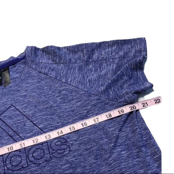 Adidas Spell Out Logo Athletic Top Tee Purple Sz L - Picture 3 of 9